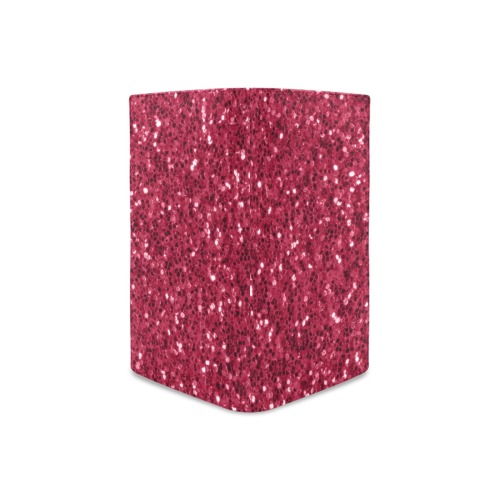 Magenta dark pink red faux sparkles glitter Women's Leather Wallet (Model 1611)