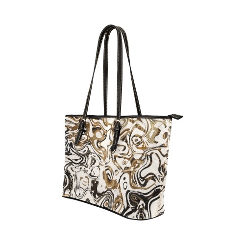 Marble Bronze Leather Tote Bag/Large (Model 1651)