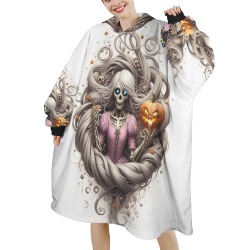 halloween_efChannel27 Unisex Blanket Hoodie (Model H66)