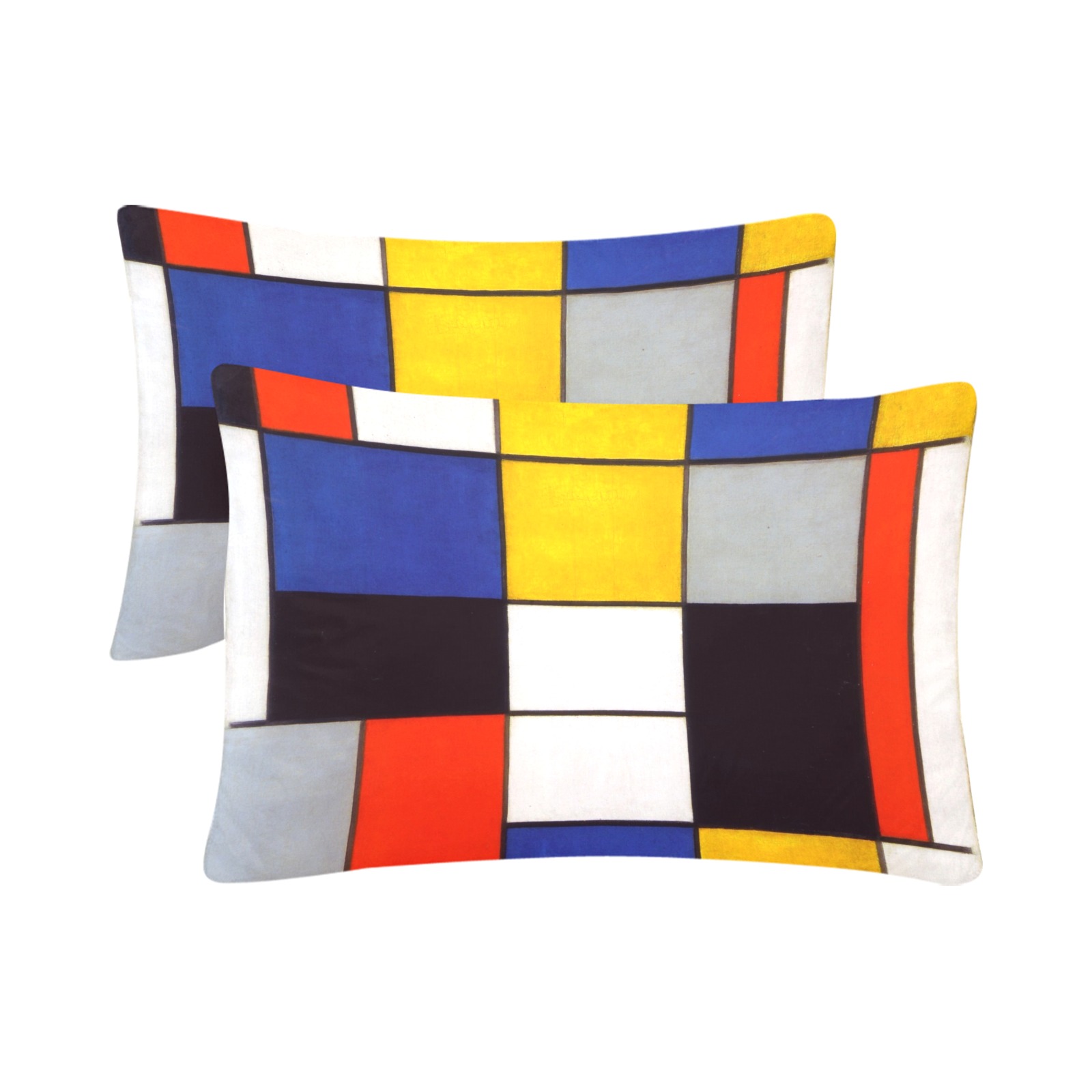 Composition A by Piet Mondrian Custom Pillow Case 20"x 30" (One Side) (Set of 2)