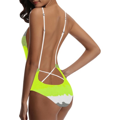 gerg Sexy Lacing Backless One-Piece Swimsuit (Model S10)