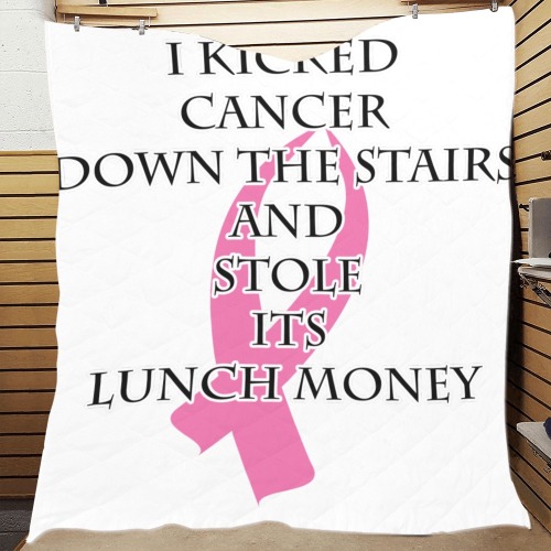 Breast Cancer Bully Quilt 70"x80"