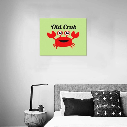 Old Crab Green Frame Canvas Print 20"x16"