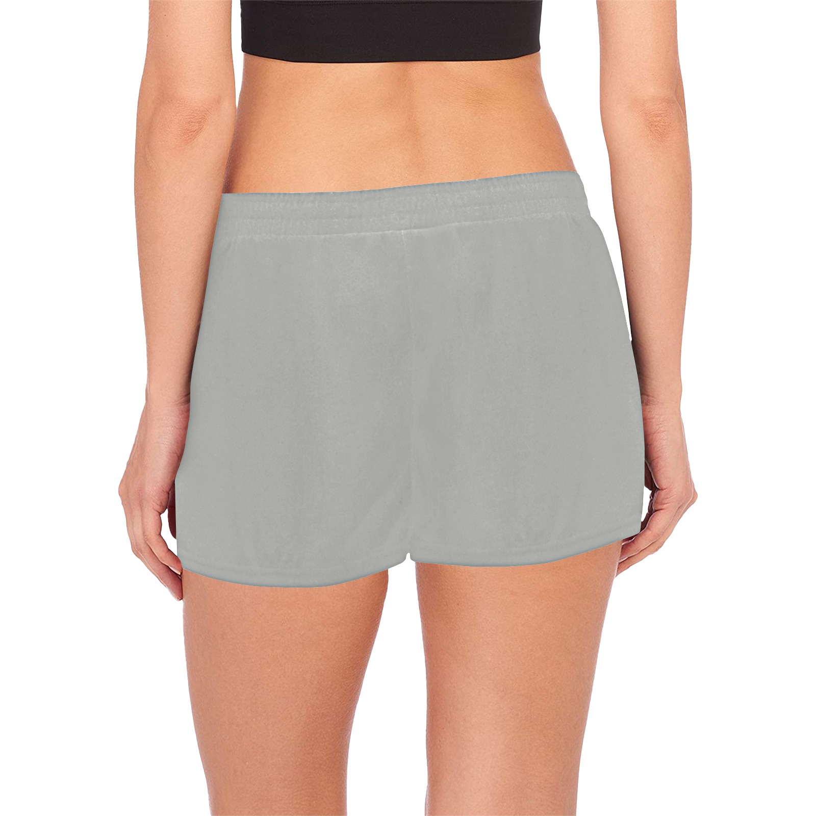 Shorts gray with single logo Women's Pajama Shorts