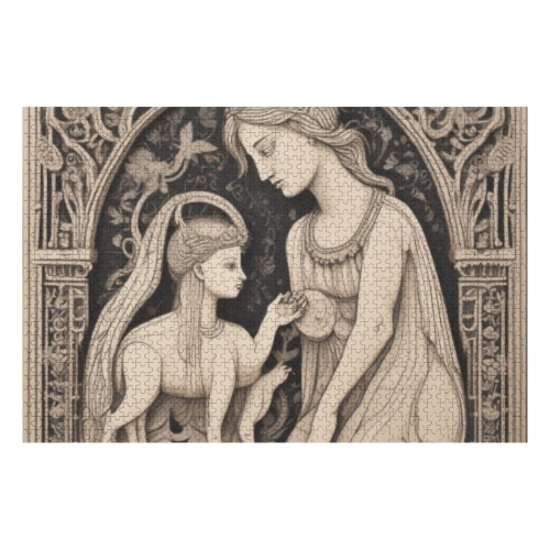 Fantasy Scene Naïve Art,wood panel 40x50 in