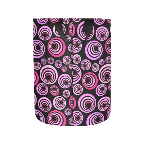 Retro Psychedelic Pretty Pink Pattern Laundry Bag (Large)