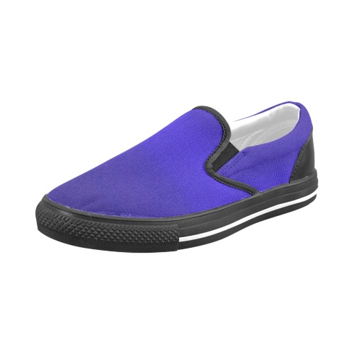 blu pur black Men's Slip-on Canvas Shoes (Model 019)