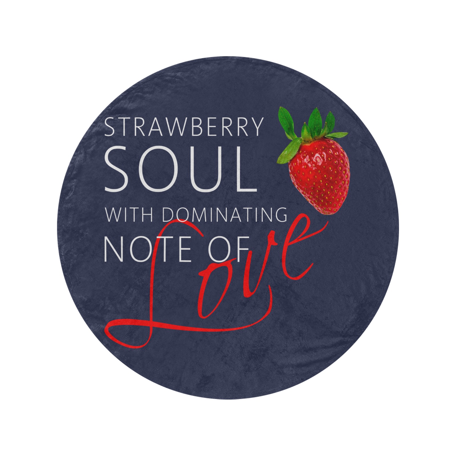 Strawberry Soul On Dark Circular Ultra-Soft Micro Fleece Blanket 60"