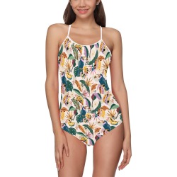 Toucans in wild tropical nature Strap Swimsuit ( Model S05)