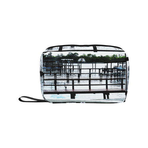 Docks On The River 7580 Toiletry Bag with Hanging Hook (Model 1728)