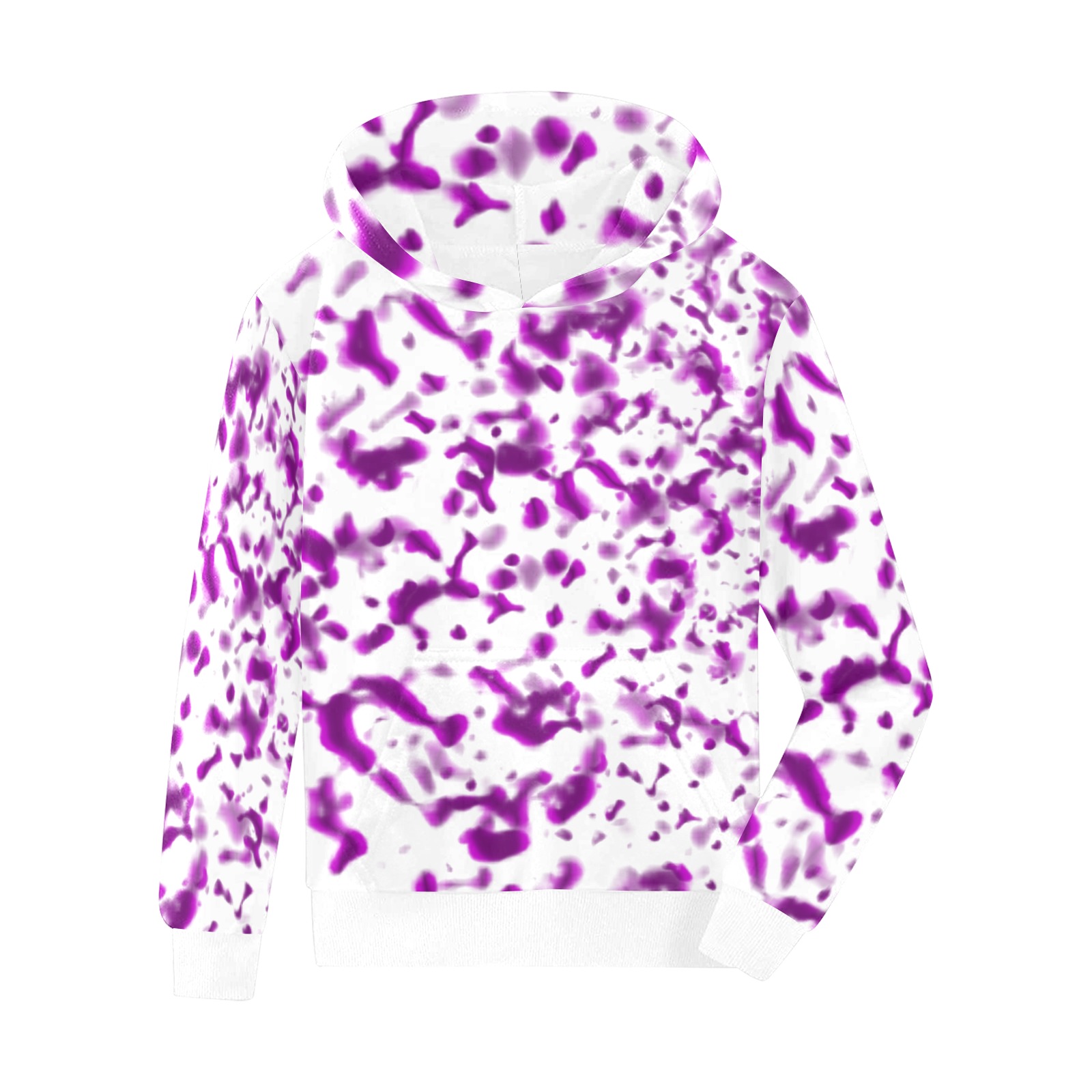 Paint Spatter Pink Kids' All Over Print Hoodie (Model H38)