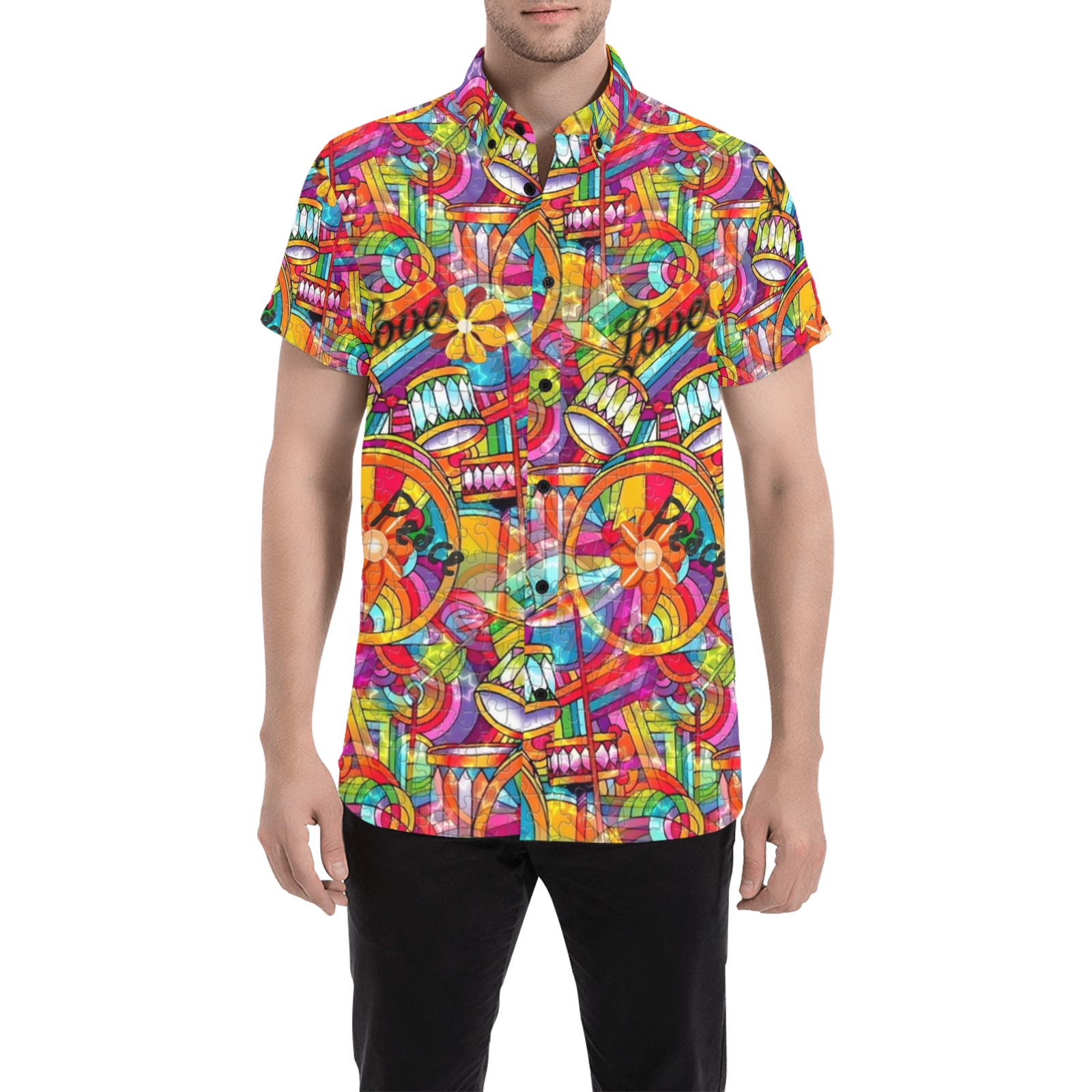 Schlager Love Move 2022 by Nico Bielow Men's All Over Print Short Sleeve Shirt (Model T53)