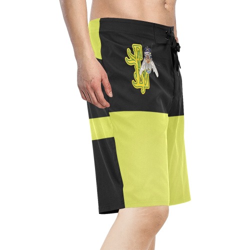 Lemon Boat Shorts Collectable Fly Men's All Over Print Board Shorts (Model L16)