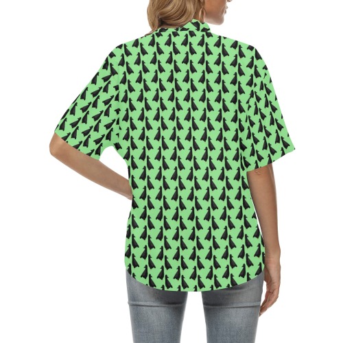 Birds fest All Over Print Hawaiian Shirt for Women (Model T58)