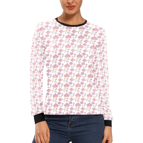 floral Women's All Over Print Long Sleeve T-shirt (Model T51)