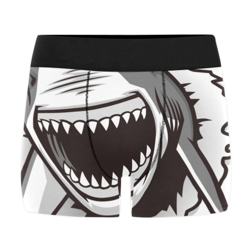 Great White Shark ripping with opened mouth under wear Men's All Over Print Boxer Briefs - New (Model L10)