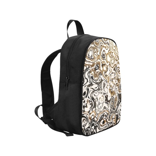 Marble Bronze Fabric School Backpack (Model 1682) (Medium)