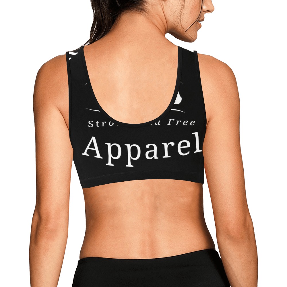 True North Apparel Women's Designer Sports Bra (Black) Women's All Over Print Sports Bra (Model T52)
