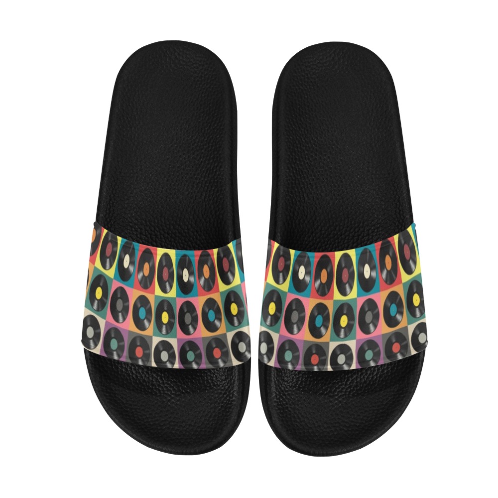 Vinyl Record Women's Slide Sandals (Model 057)