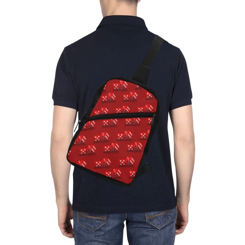 Las Vegas Dice - Red Men's Chest Bag (Model 1726)