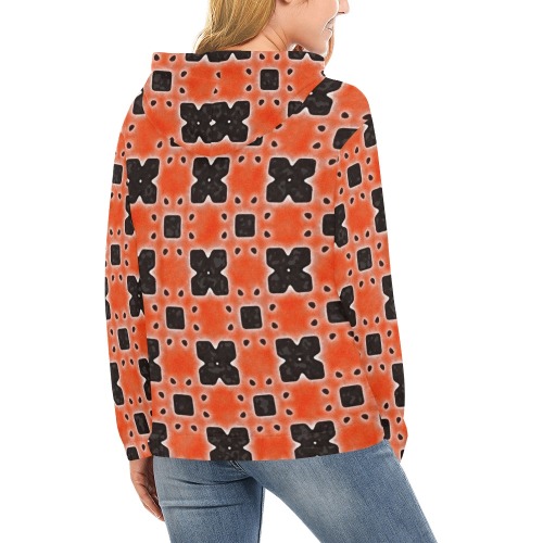 Arabesque All Over Print Hoodie for Women (USA Size) (Model H13)