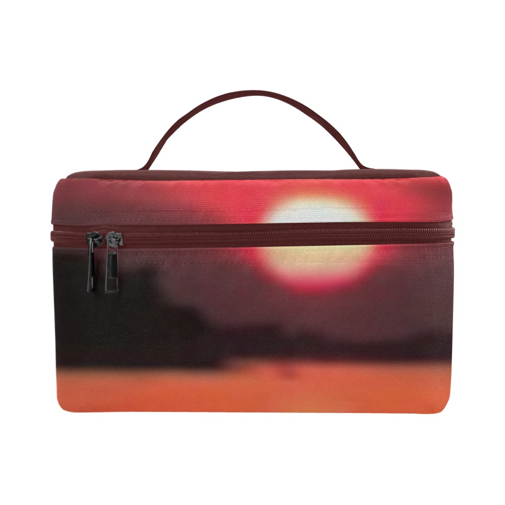Lady Pink Sunset Collection Cosmetic Bag/Large (Model 1658)
