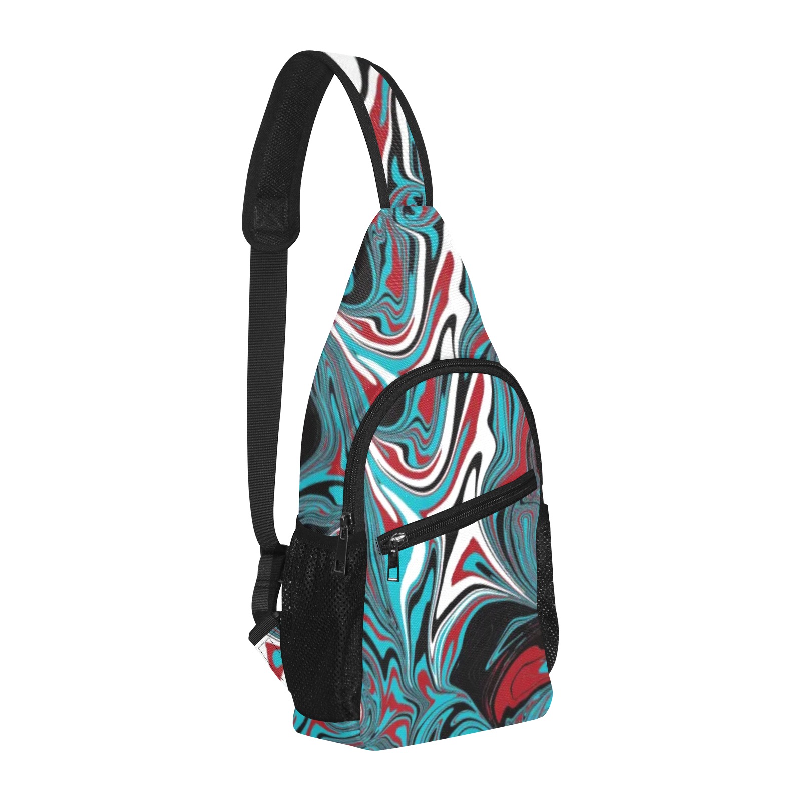 Dark Wave of Colors All Over Print Chest Bag (Model 1719)