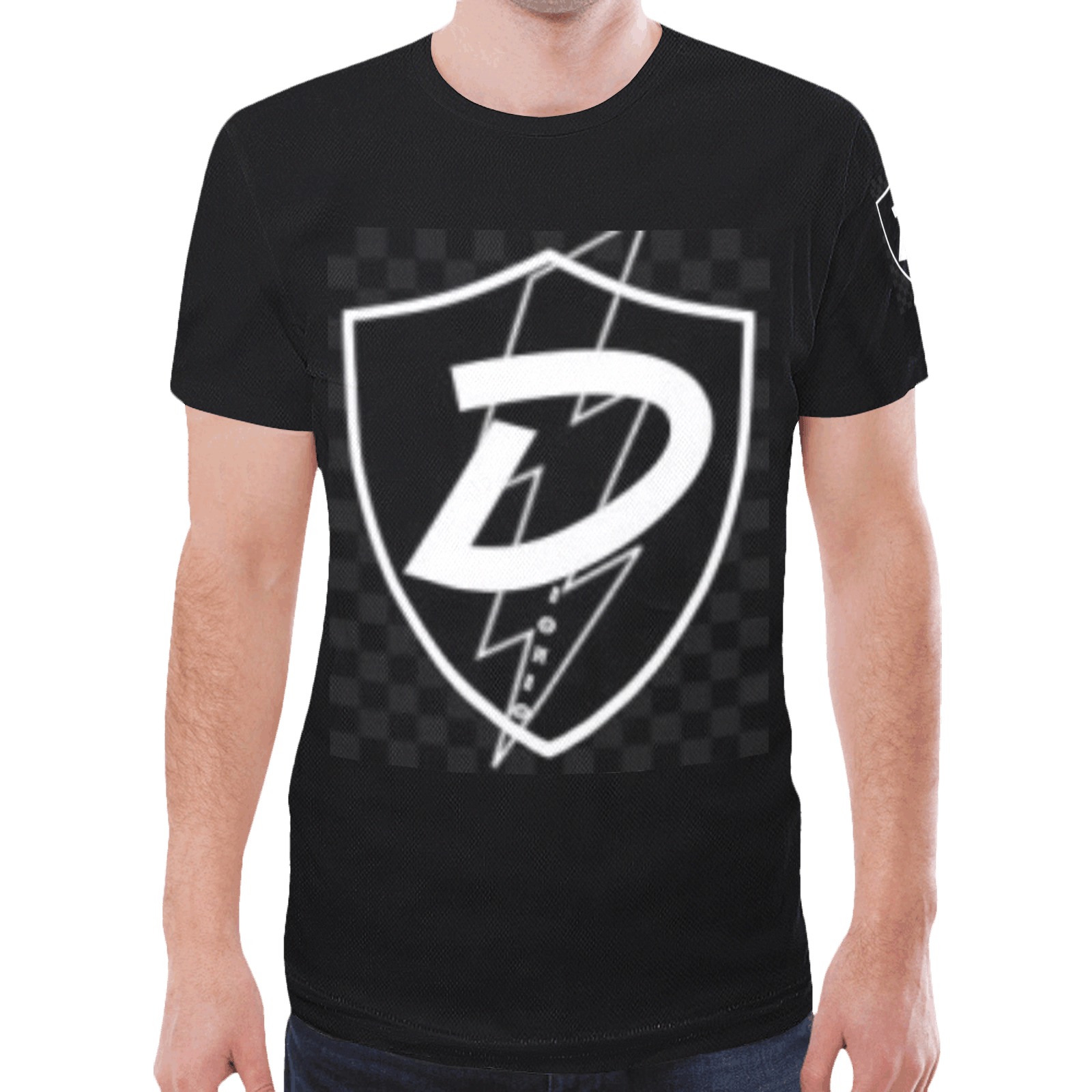 Dionio Clothing  -  T-Shirt (Big Black Shield Logo) New All Over Print T-shirt for Men (Model T45)