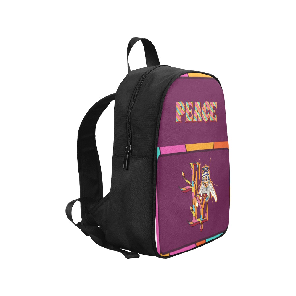 Peace Collectable  Fly Fabric School Backpack (Model 1682) (Medium)