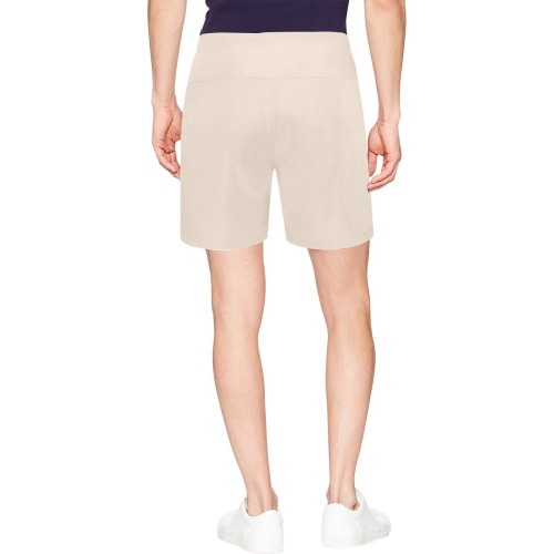 color champagne pink Men's Mid-Length Beach Shorts (Model L47)