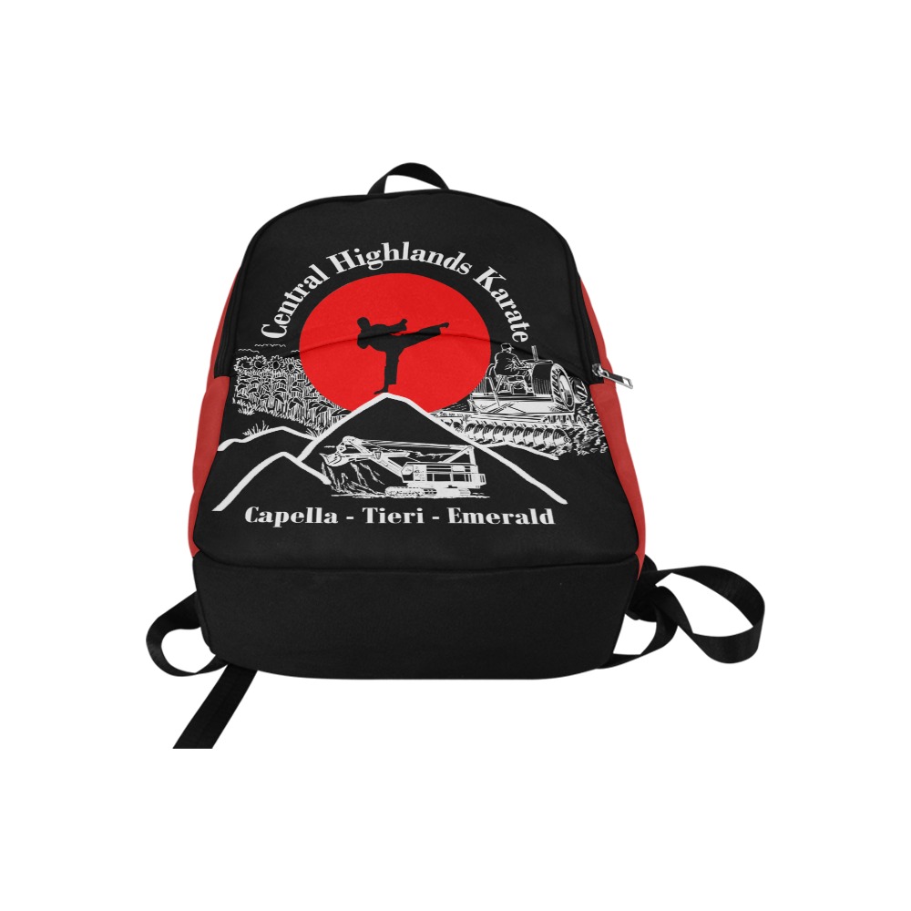 CHK Back pack Black and red Fabric Backpack for Adult (Model 1659)