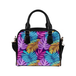 Beautiful Colorful Palm Leaves Shoulder Handbag (Model 1634)