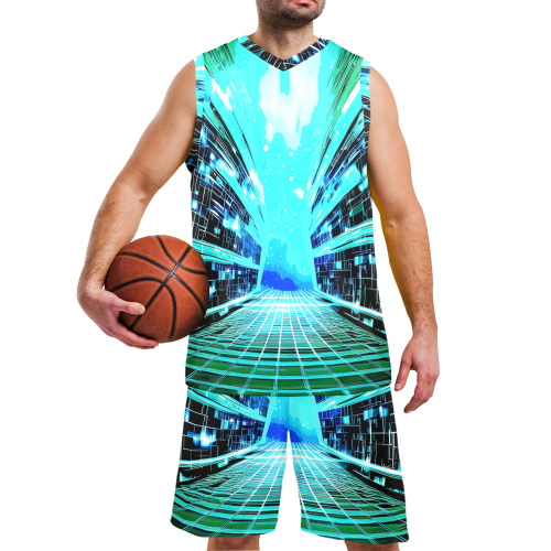 Exploring Galaxy 805 Men's V-Neck Basketball Uniform