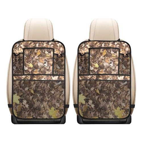 Autumn brown leaves Car Seat Back Organizer (2-Pack)