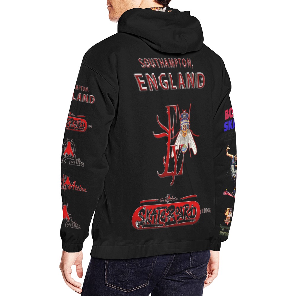 South Hampton England Skateboarding Collectable Fly All Over Print Hoodie for Men (USA Size) (Model H13)