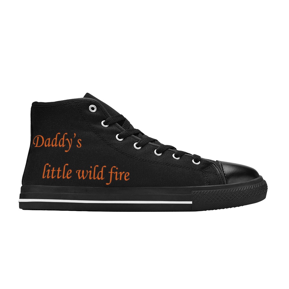 wild fire High Top Canvas Shoes for Kid (Model 017)