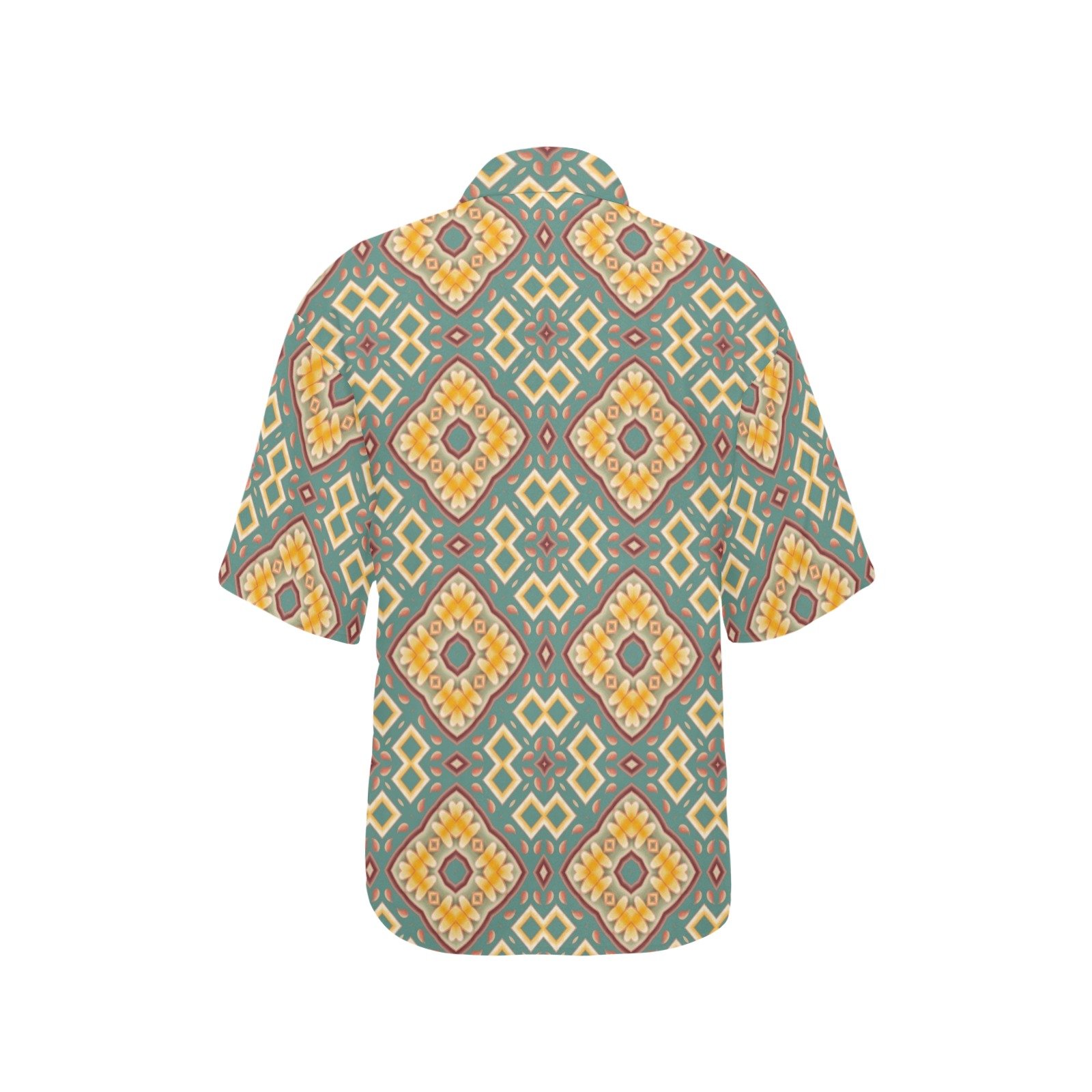 Ethnic Abstract - Geometric, Repper All Over Print Hawaiian Shirt for Women (Model T58)
