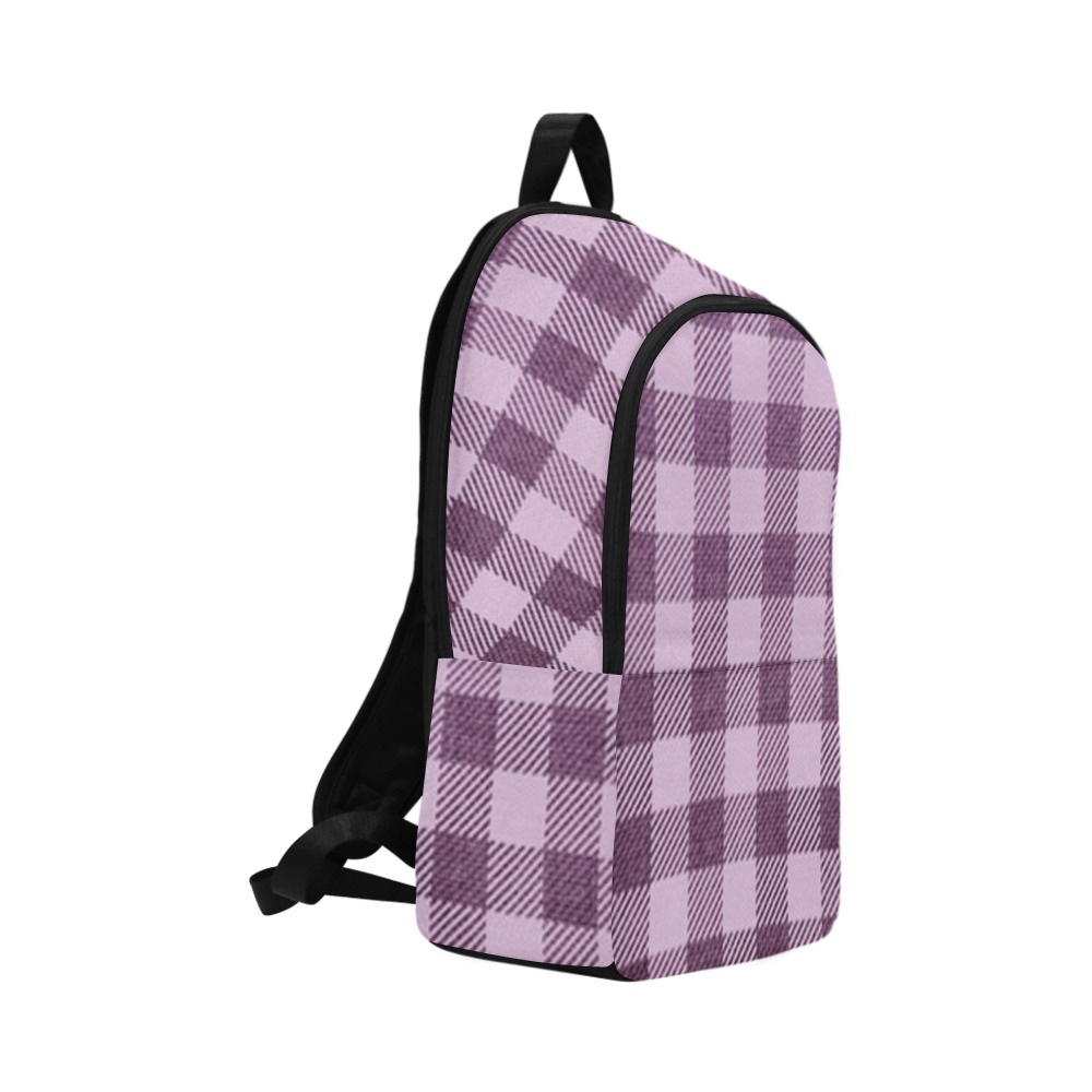 Pastel Rose Plaid Fabric Backpack for Adult (Model 1659)