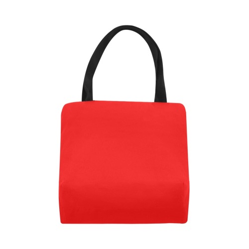 Merry Christmas Red Solid Color Canvas Tote Bag (Model 1657)
