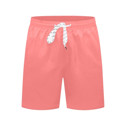 color light red Men's Mid-Length Beach Shorts (Model L51)