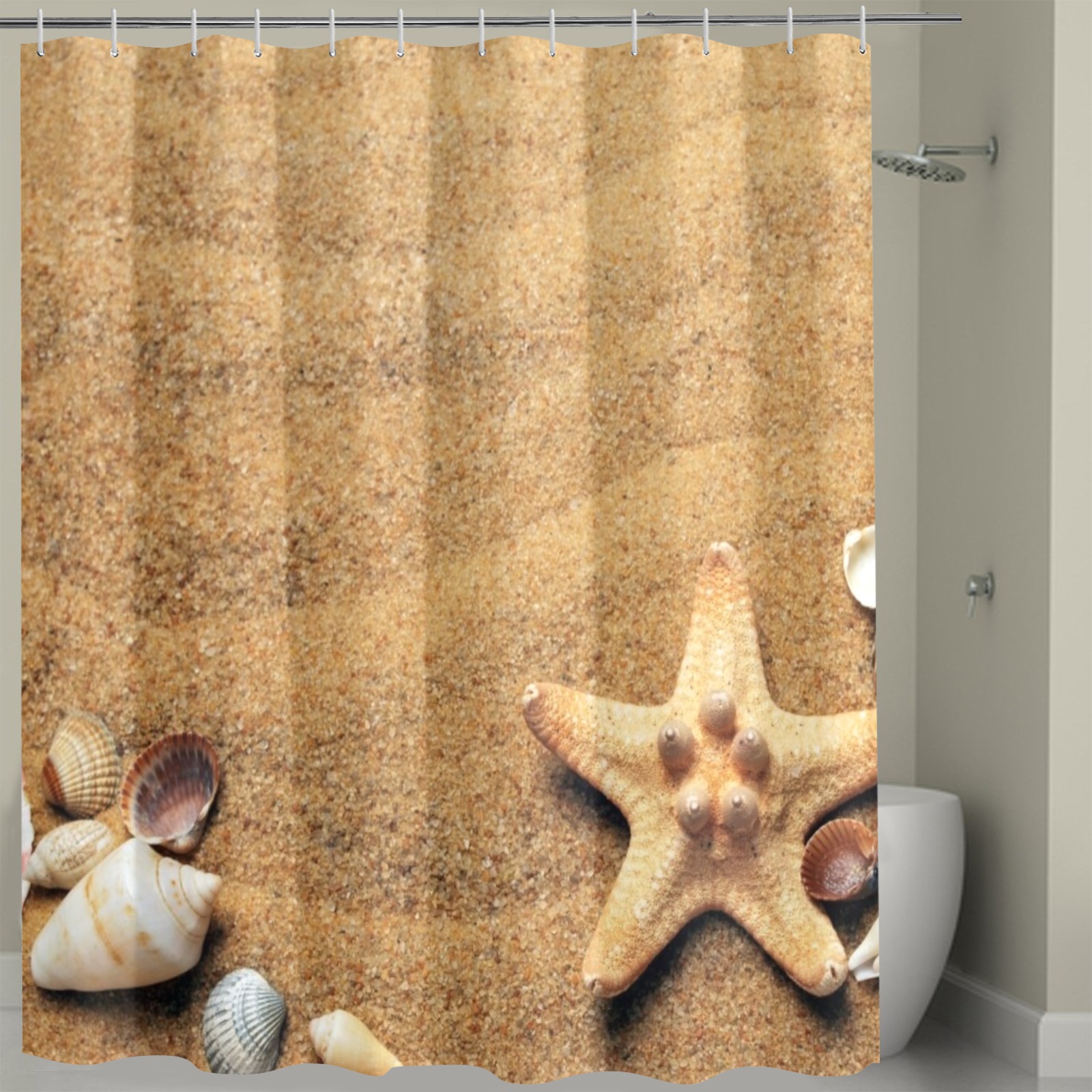 seashells Shower Curtain 72" x 72"