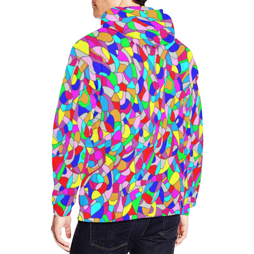 Abstract pebbles on a Beach All Over Print Hoodie for Men (USA Size) (Model H13)