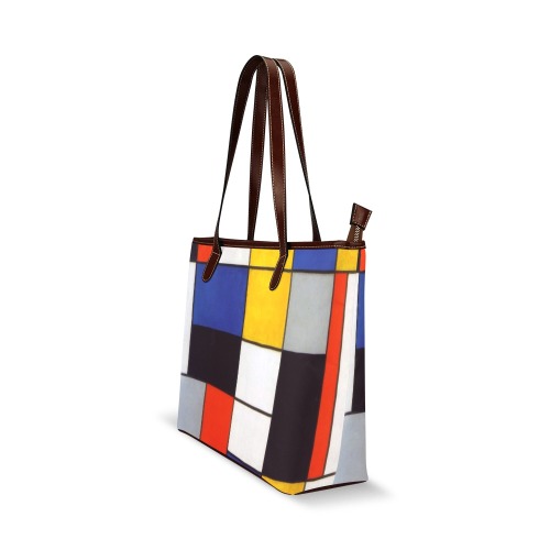 Composition A by Piet Mondrian Shoulder Tote Bag (Model 1646)