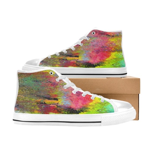 Bird of Paradise1w Women's Classic High Top Canvas Shoes (Model 017)