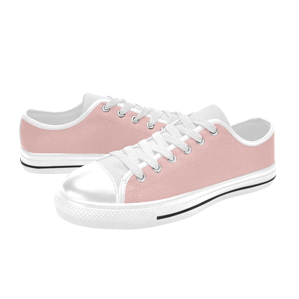 Gossamer Pink Men's Classic Canvas Shoes (Model 018)