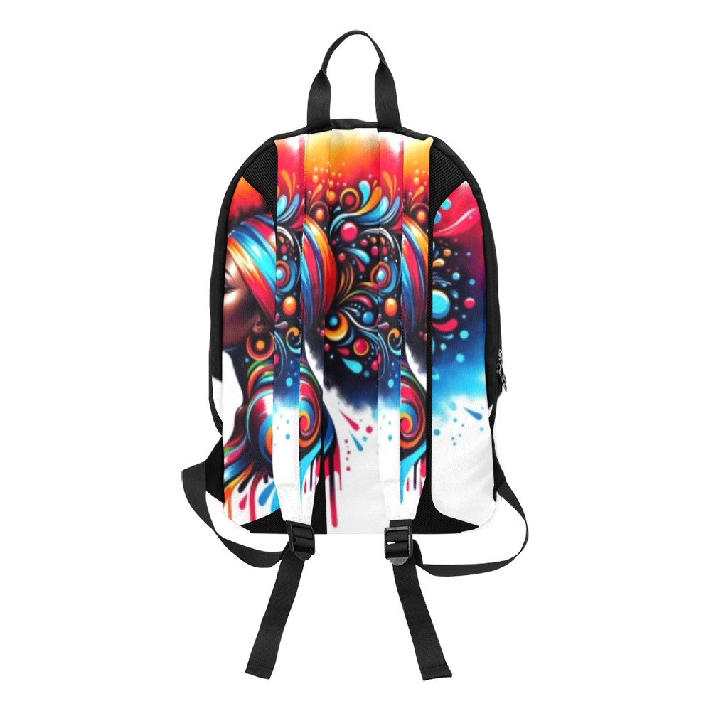 Black and colorful Large Capacity Travel Backpack (Model 1691)