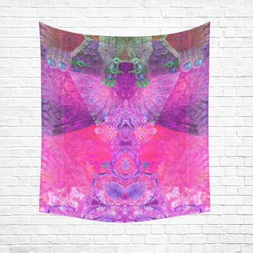 peacock 2 Cotton Linen Wall Tapestry 51"x 60"
