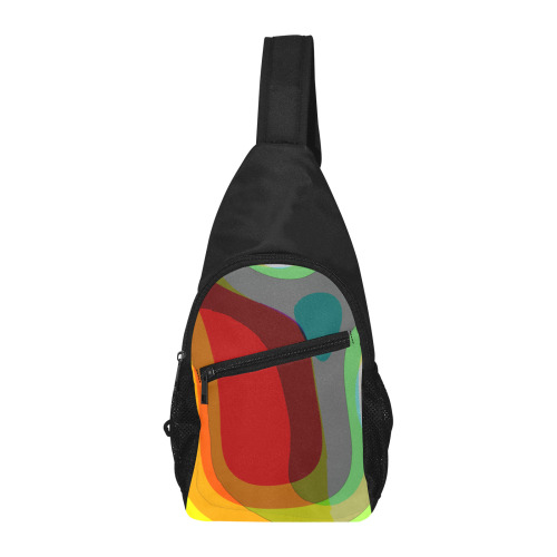 Colorful Abstract 118 Chest Bag-Front Printing (Model 1719)