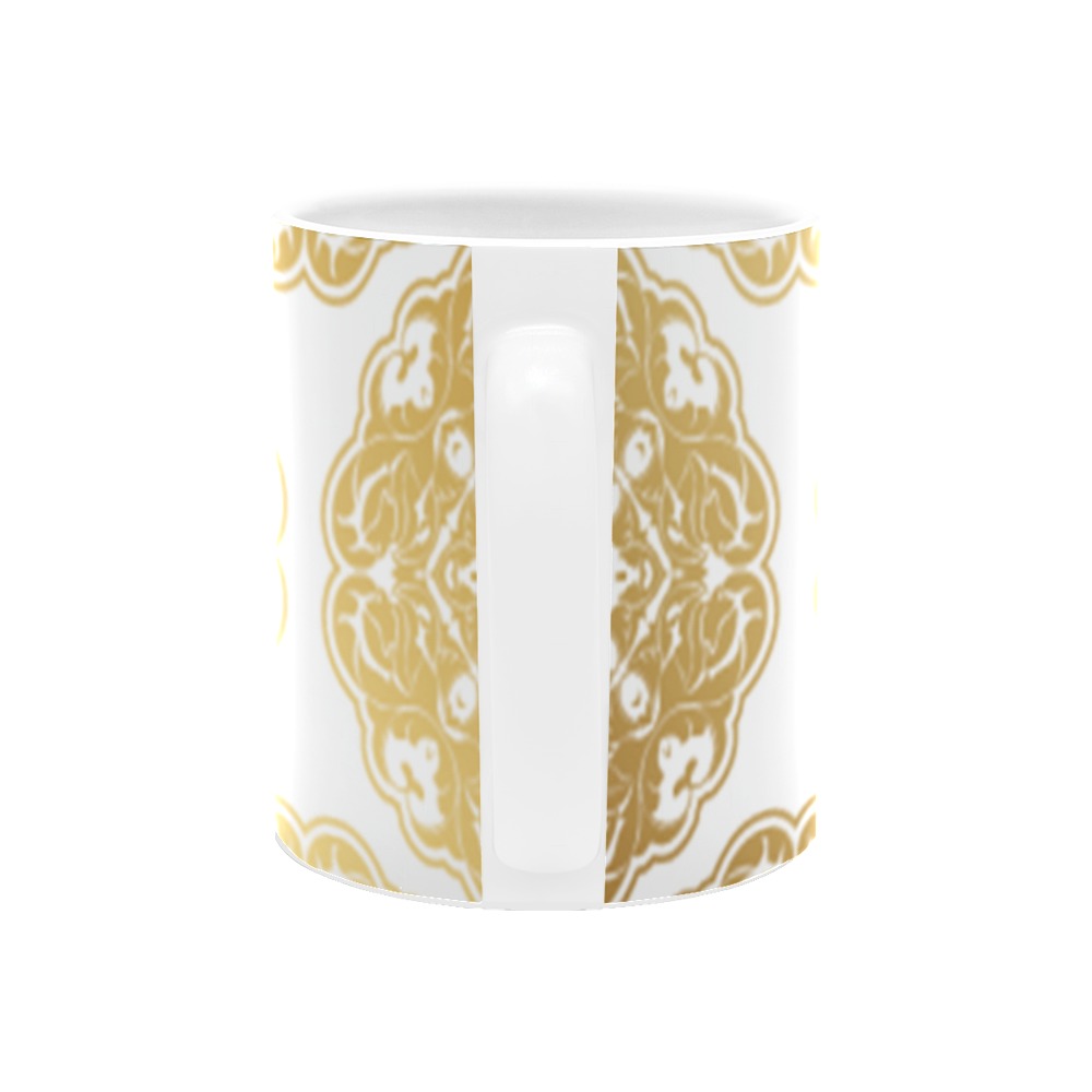 Abstract gold pattern White Mug(11OZ)