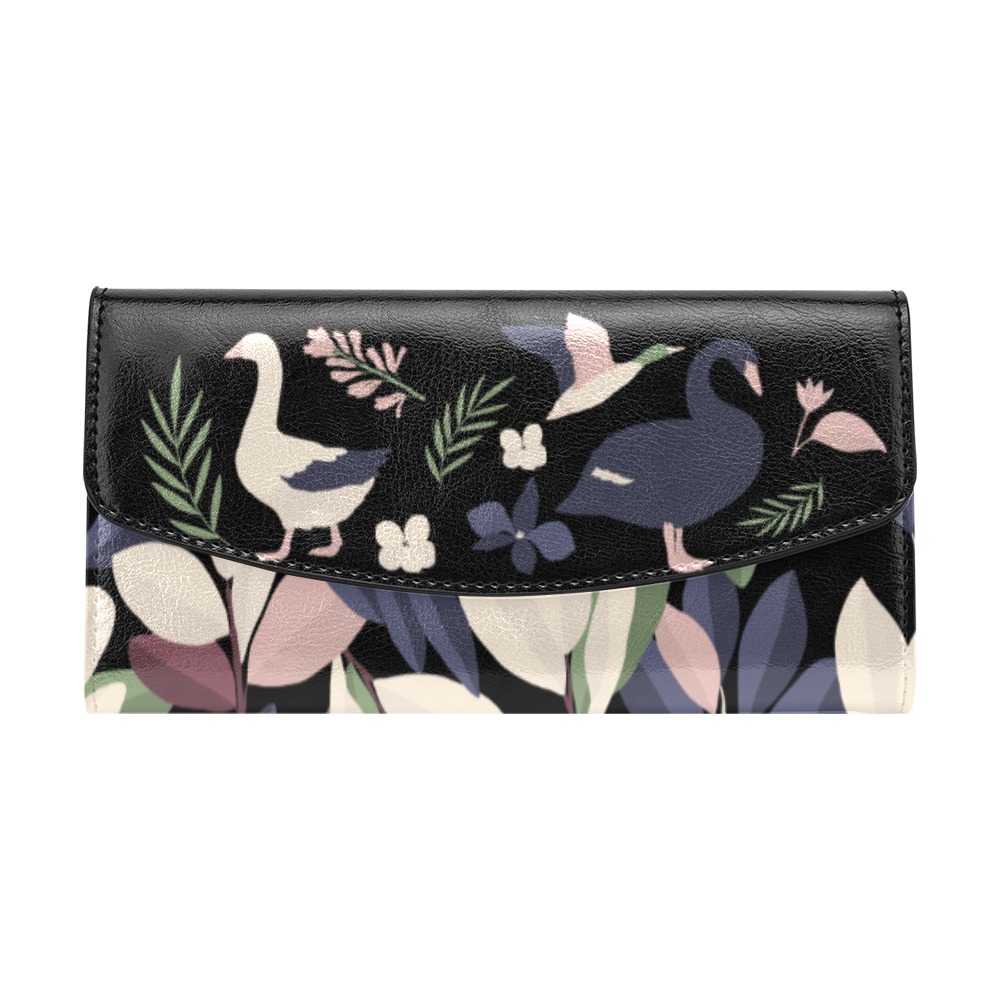 Oiseaux et Fleurs Luxury Wallet Women's Flap Wallet (Model 1707)